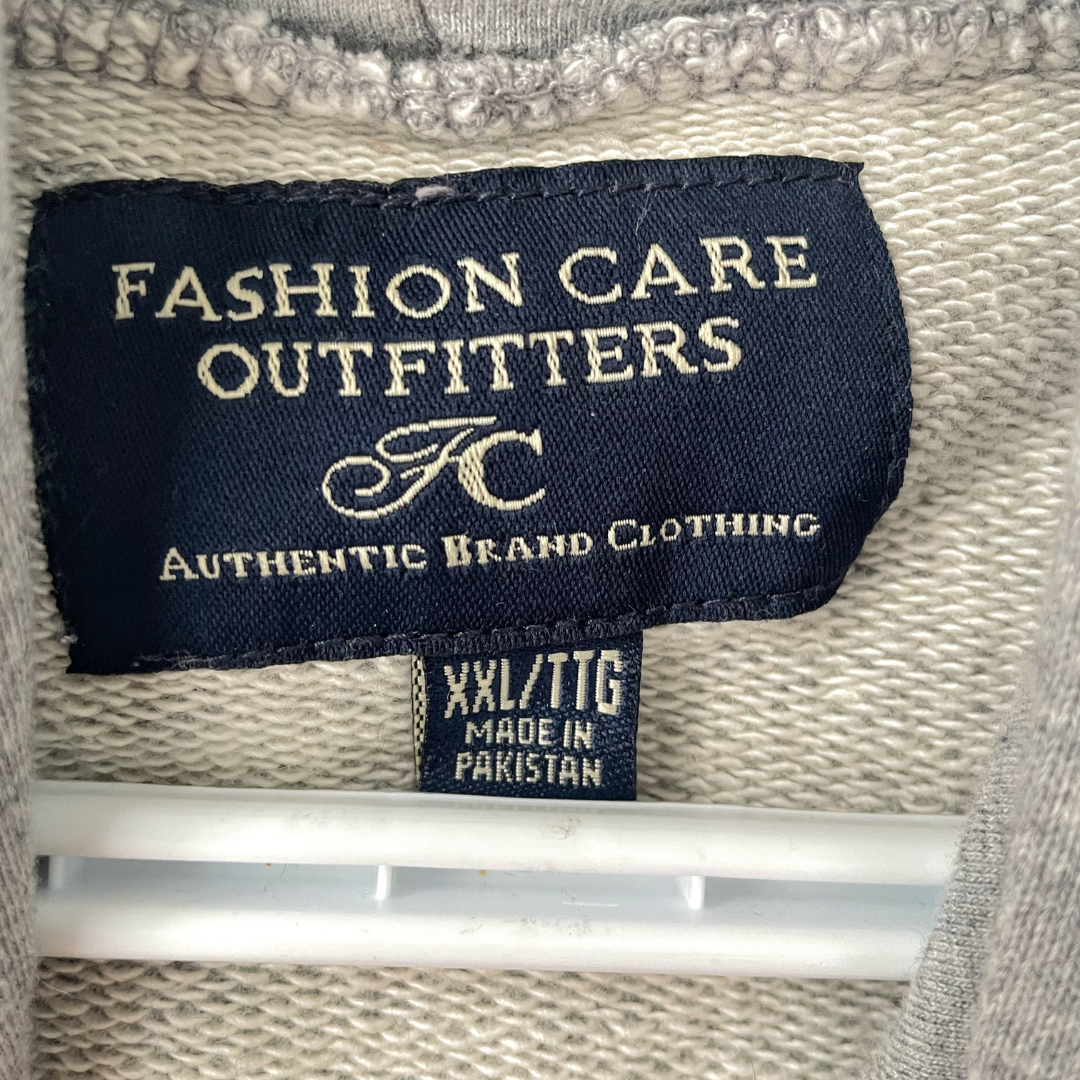 Colour block patchwork sleeve graphic hoodie with quilted design - XXL