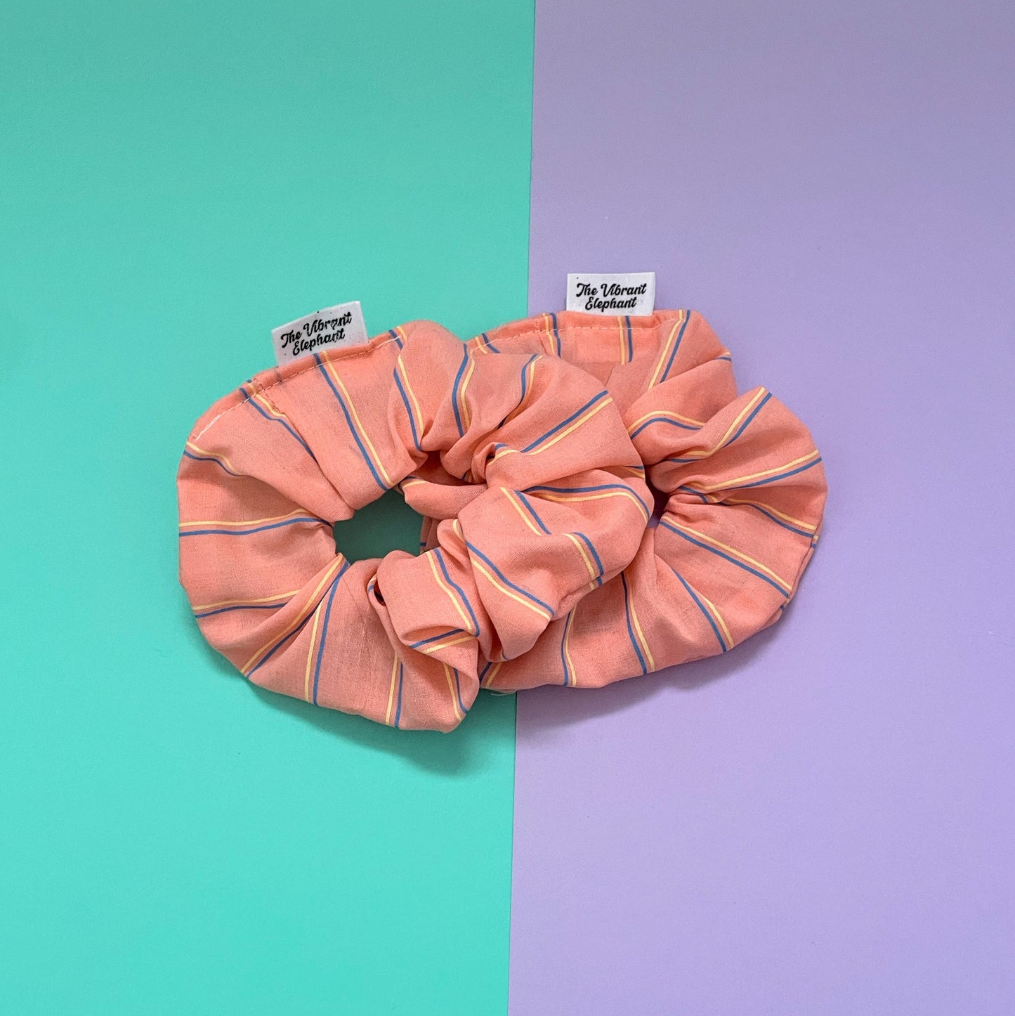 Peach Stripe - Scrunchie