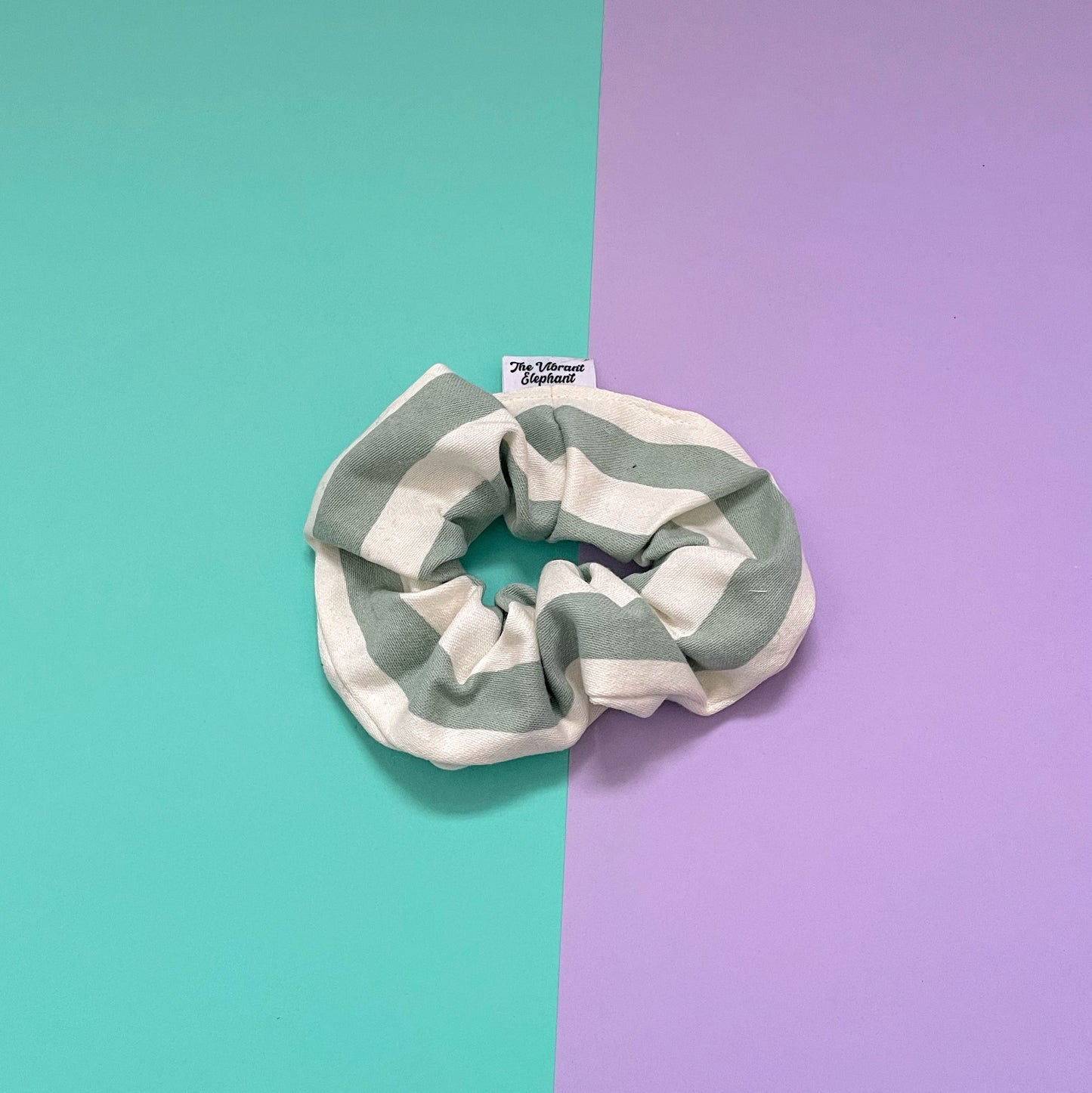 Mint Stripe - Scrunchie