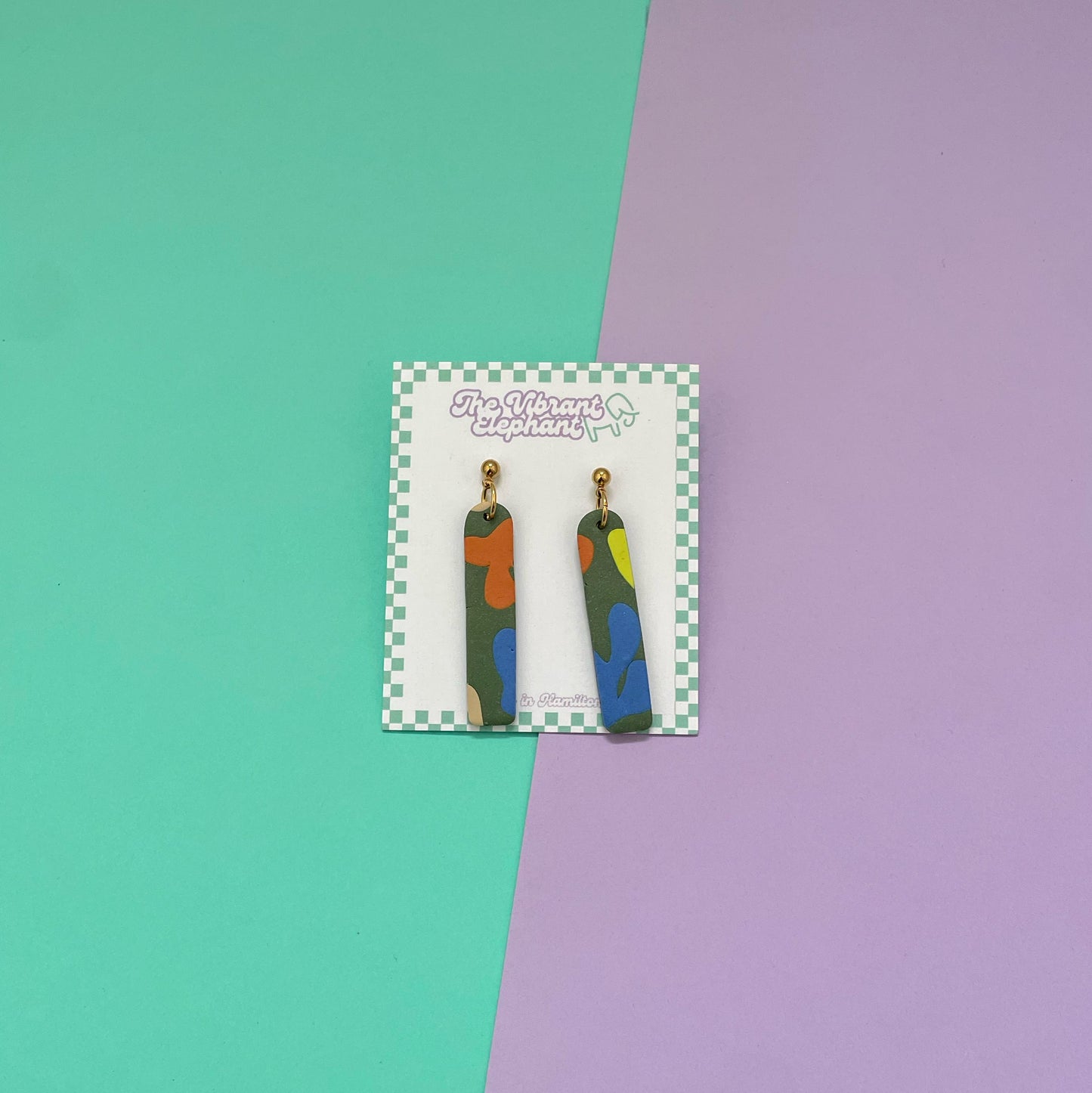 Green Wiggles Earrings