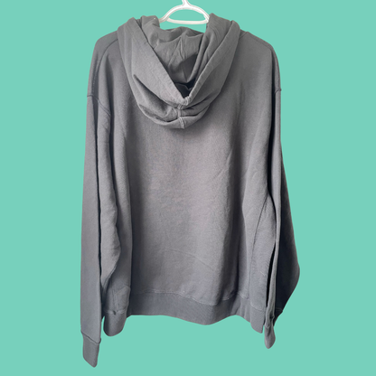 Plaid Heart Patch Hoodie | Vintage Patchwork Sweatshirt Pullover - XXL