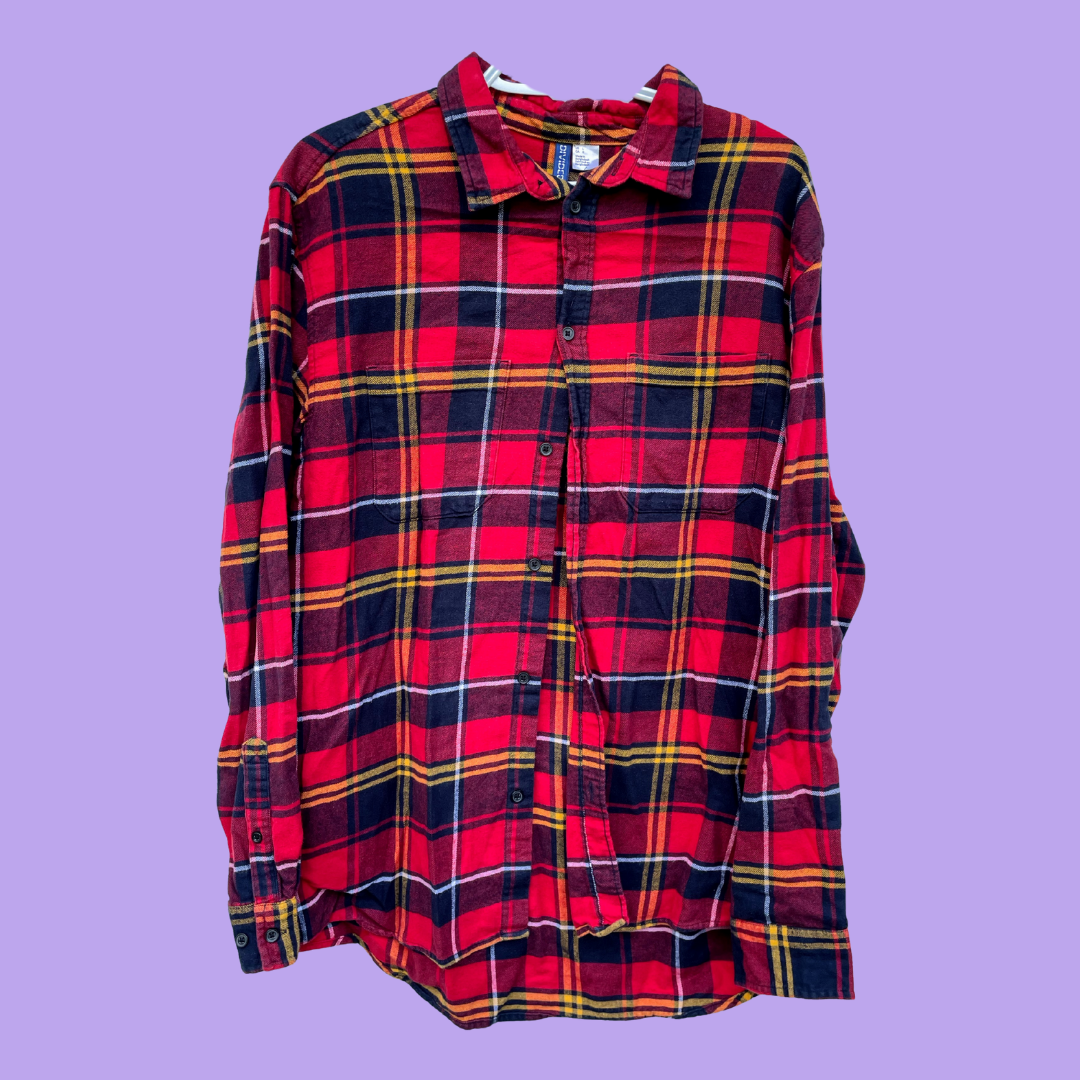 Plaid Call Me Maybe Graphic Flannel
