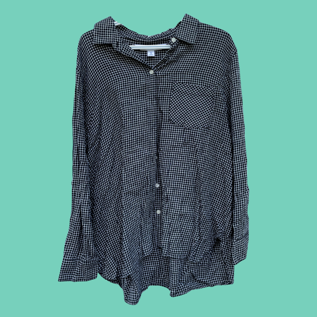 Classic Gingham Shirt With Lobster Art