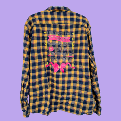 Sailor Moon Graphic Plaid Button-Up Shirt