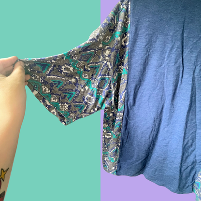 Abstract Sleeves - Henley T-Shirt