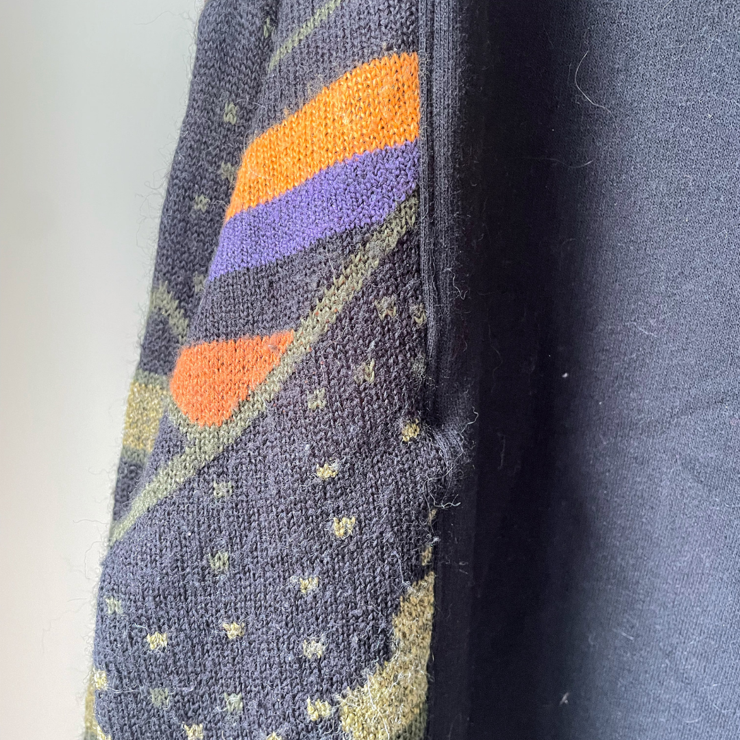 Upcycled Hoodie & Geometric Sweater