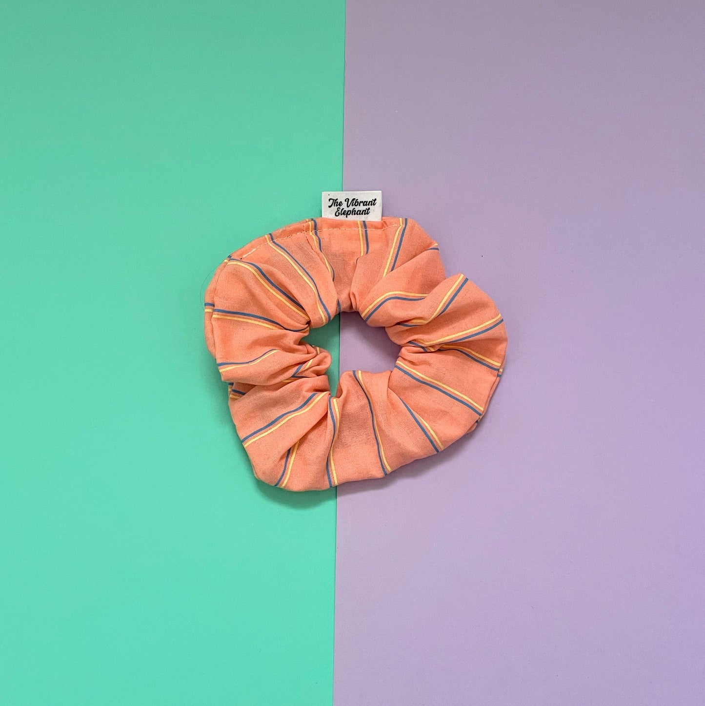 Peach Stripe - Scrunchie