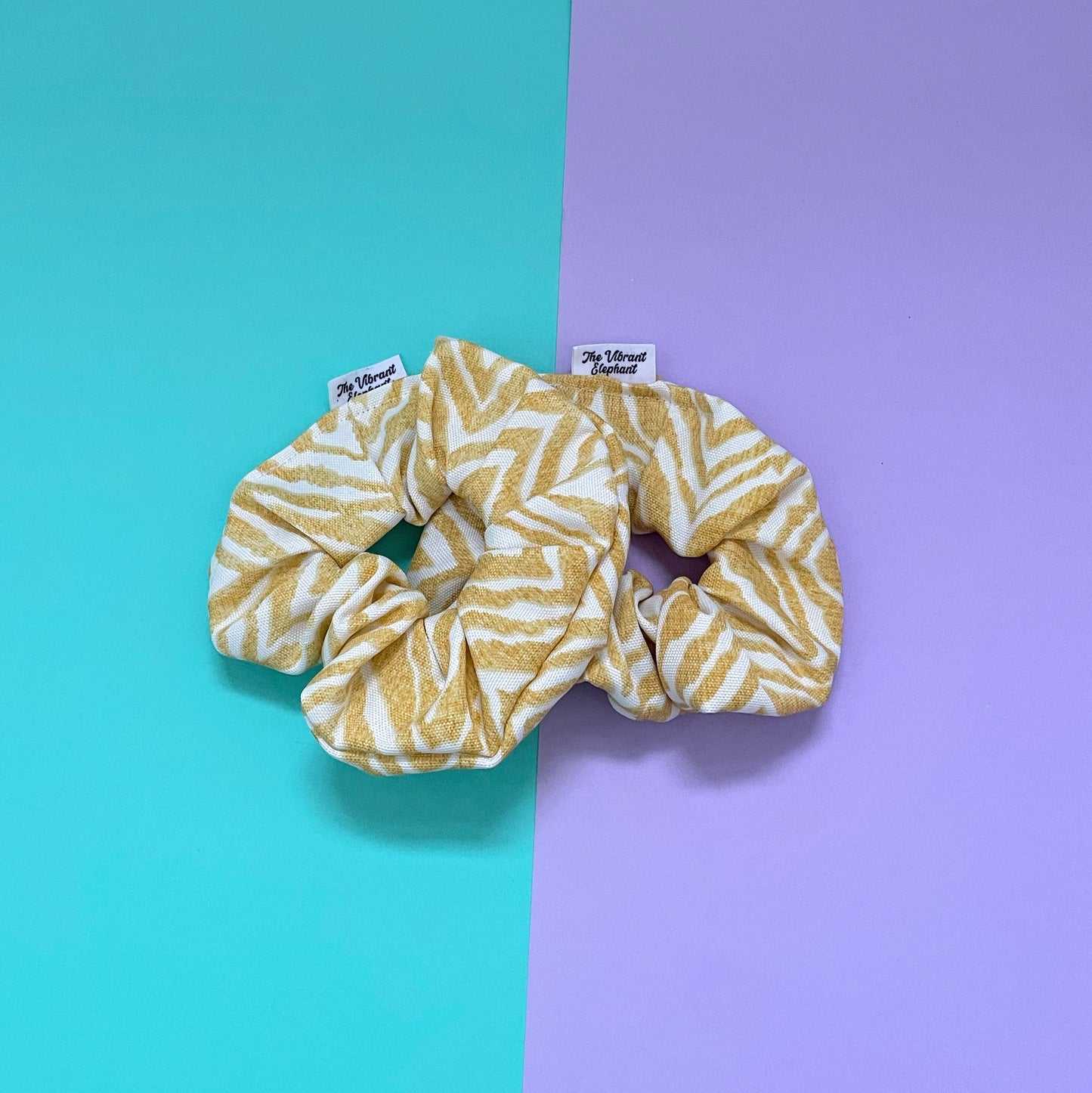 Yellow Zebra - Scrunchie