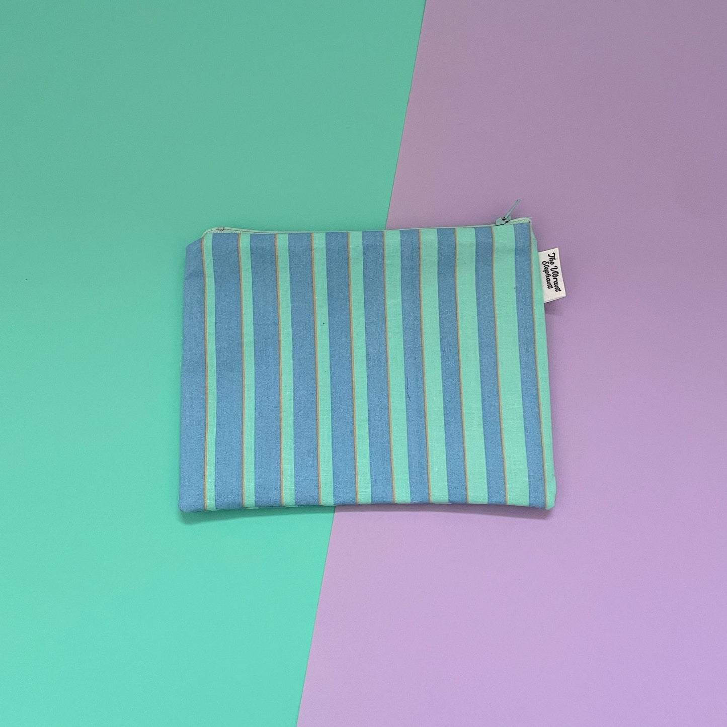 Blue Stripe - Zip Pouch