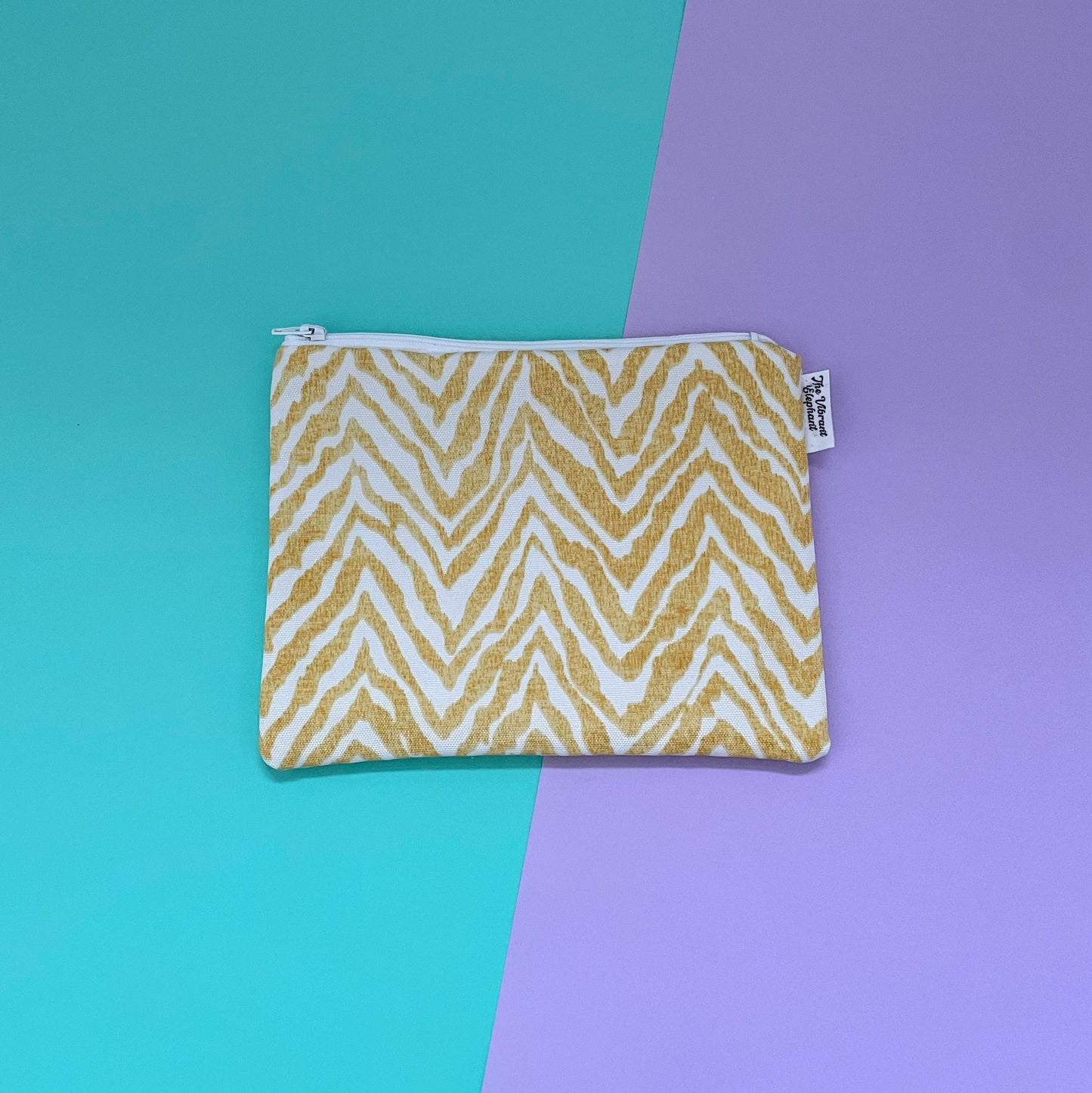 Yellow Zebra - Zip Pouch
