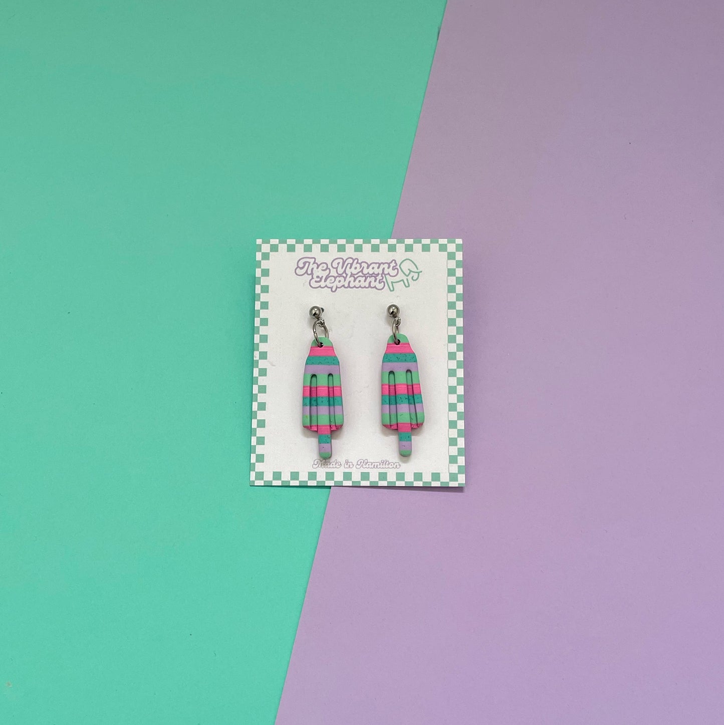 Pastel Stripe Earrings