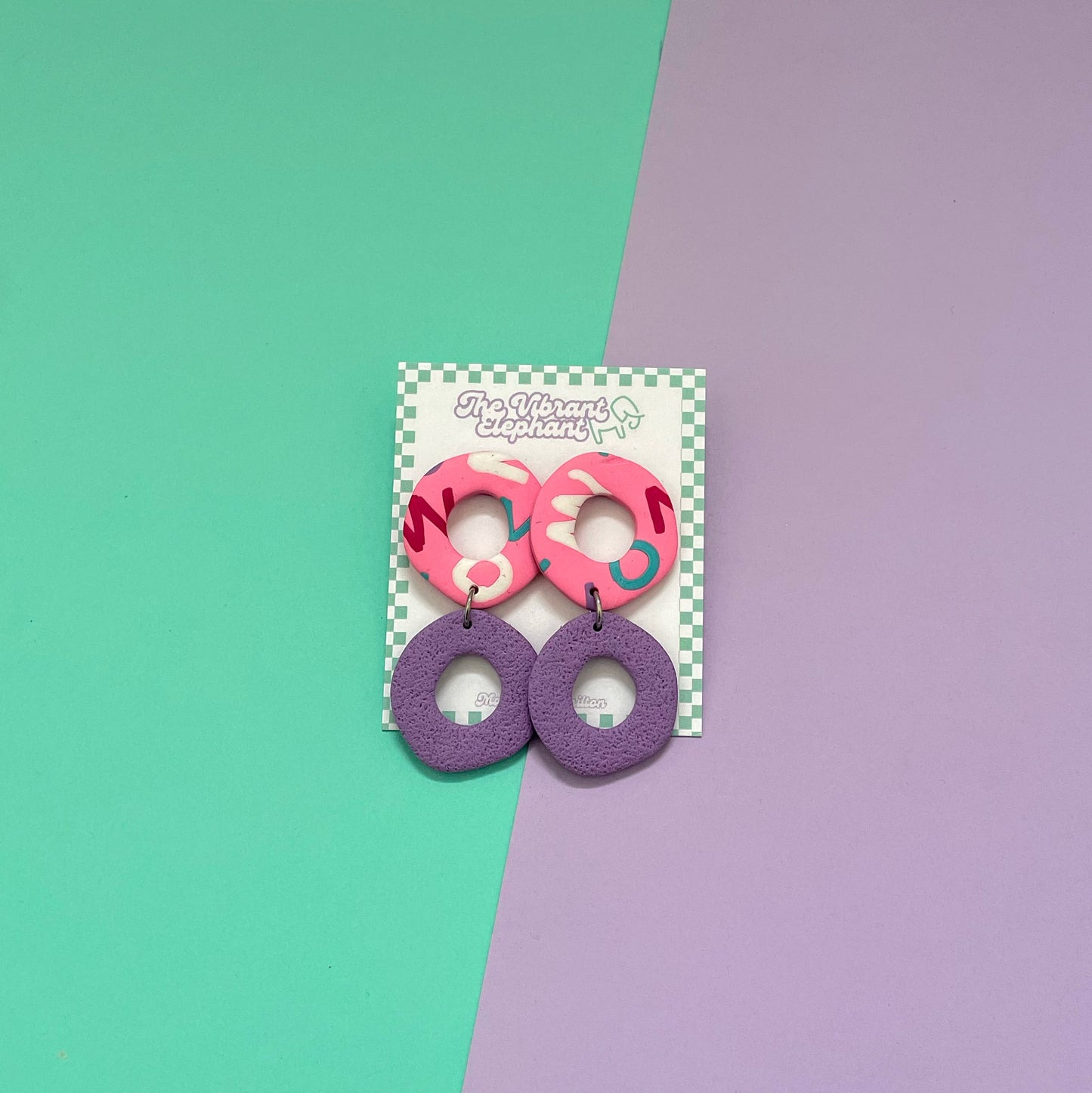 Pink ZigZag Earrings